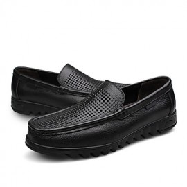 Leather Casual Loafers Casual Slip-on Black / Brown  