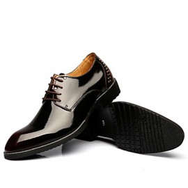 Men's Shoes   2016 New Style Hot Sale Party/Office/Casual Black/Burgundy Patent Leather Oxfords  