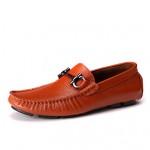 Men's Shoes Leather Office & Career / Casual / Party & Evening Slip-on Office & Career / Casual / Party & Evening Flat Heel Lace-  /  