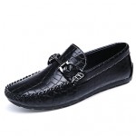 Men's Boat Shoes Casual/Drive/Party & Evening Fashion Leather Slip-on Woven Shoes Black/Bule/Burgundy 39-44  