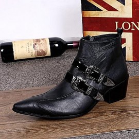 Shoes   Limited Edition Pure Handmade Outdoor / Party  Evening Leather Fashion Boots Black  