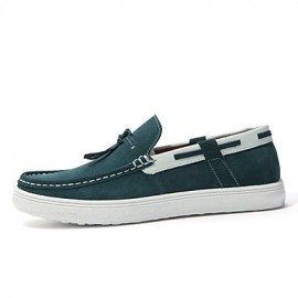 Men's Shoes Outdoor / Casual Suede Boat Shoes Blue / Green / Gray  