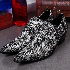 Men's Shoes   Limited Edition Pure Handmade Wedding/Party & Evening Leather Oxfords Black/Wine  