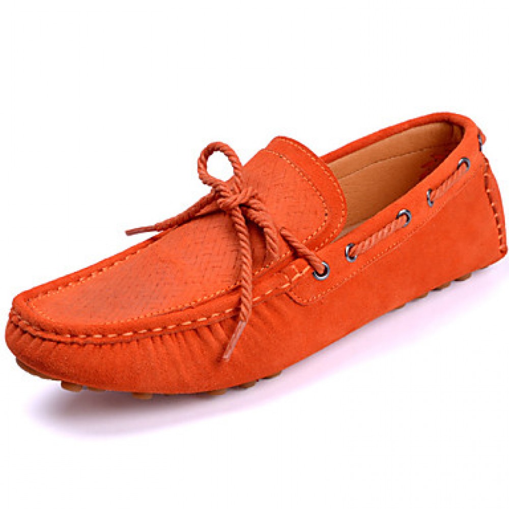 Men's Shoes Office & Career / Party & Evening / Casual Suede Boat Shoes Blue / Brown / Orange  