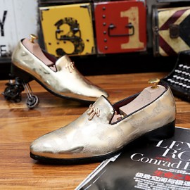 Men's Oxfords Wedding/Party & Evening/Casual Fashion Leather Shoes Black/Gold/Silver 38-43  