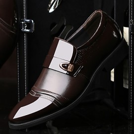   2016 New Style Hot Sale Office & Career/Casual Patent Leather Loafers Black / Brown  