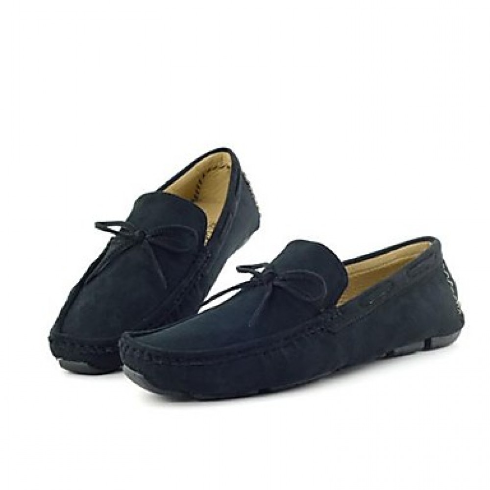 Men's Shoes Casual Leatherette Loafers Black/Blue/Brown/Beige  