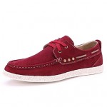 Men's Shoes Casual Suede Oxfords Blue/Brown/Burgundy  