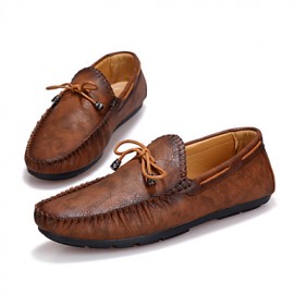 Men's Shoes Casual Boat Shoes Brown / Navy  