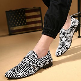 Leopard Banquets/Weddings/Parties/Nightclubs Trend Casual Leather Shoes White/Orange/Green/Bule  