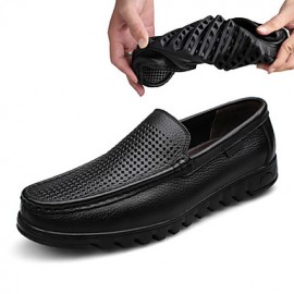 Leather Casual Loafers Casual Slip-on Black / Brown  