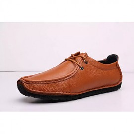 Men's Shoes Casual Leather Oxfords Black/Blue/Brown  