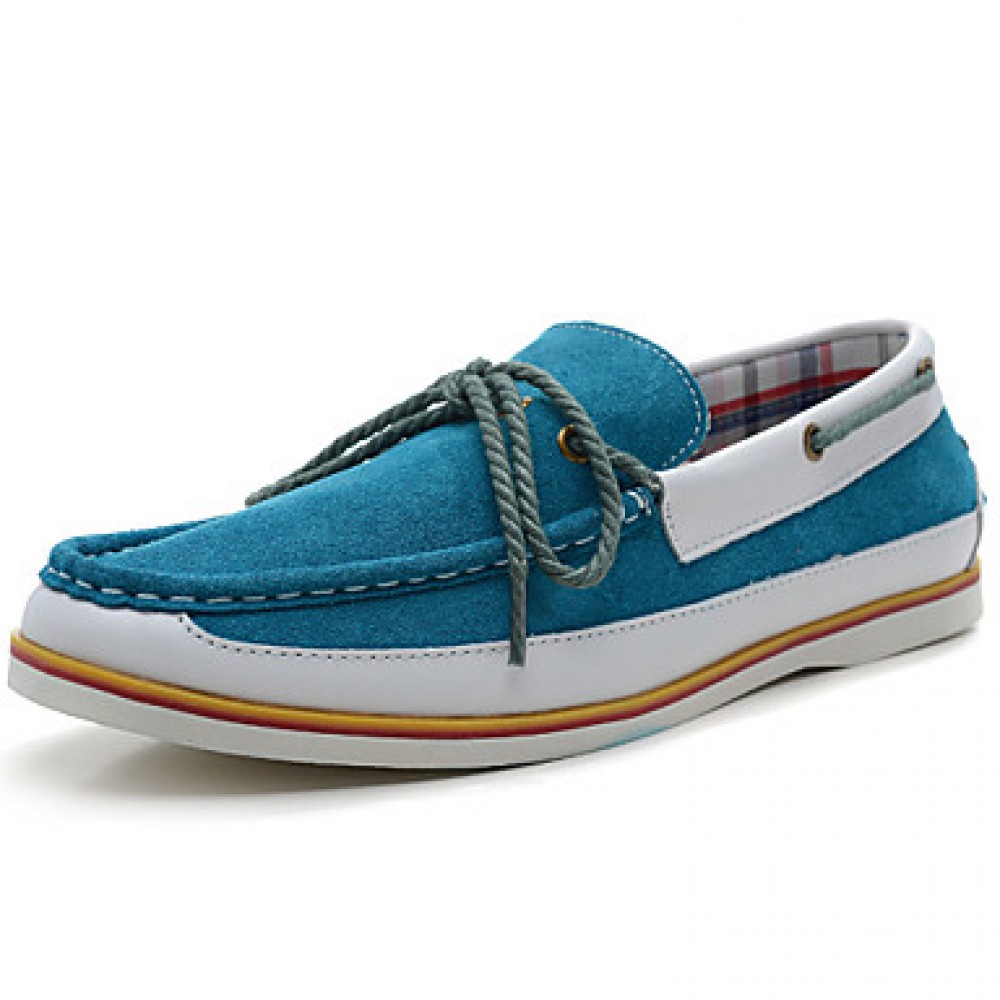 Men's Shoes Outdoor / Athletic / Casual Suede Boat Shoes Blue / Gray  